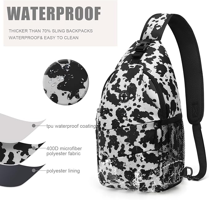 Crossbody Bags for Women Men Trendy Sling Bag Bakpack Casual Chest Bag with Convertible Shoulder Strap