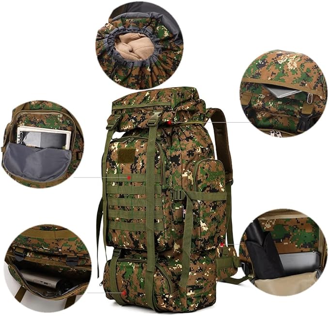 Hiking Backpack for Men 70L/100L Camping Backpack Military Rucksack Molle 3 Days Assault Pack for Climbing