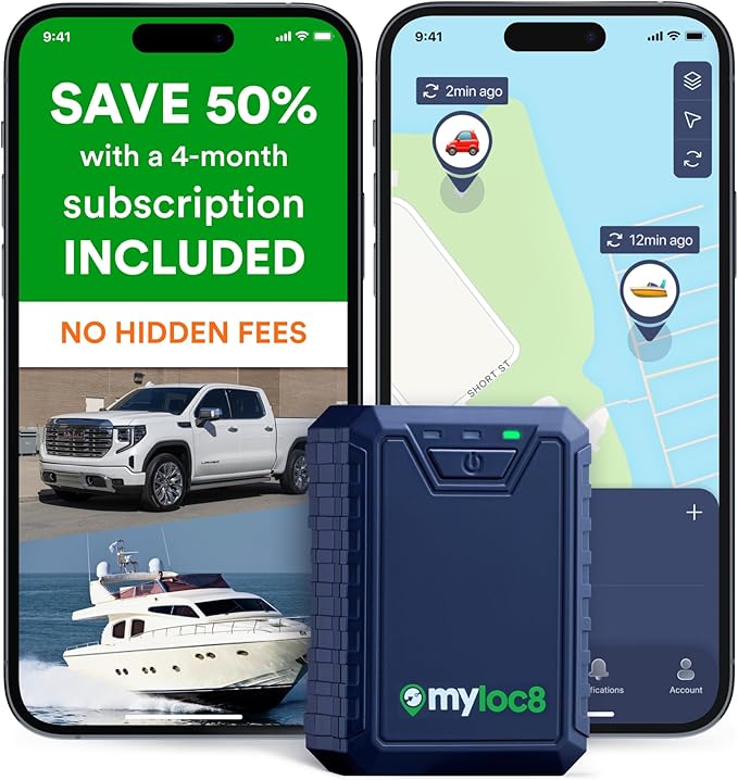 Ultra GPS Tracker for Vehicles – Rugged Waterproof GPS Locator for Cars, Trucks, Hidden Tracking Device, 4G LTE, Real-Time Updates, Long Battery Life (4 Months Prepaid Subscription Included)