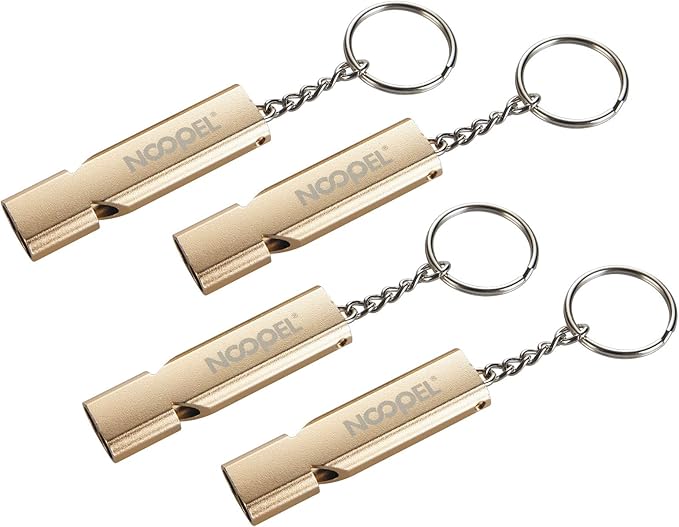 Noopel Emergency Whistles Lifeguard Safety Whistle with Lanyard and Keychain for Outdoor Camping Hiking Boating Backpacking Fishing Kayak Kids Rescue Signaling Loud Survival Whistle