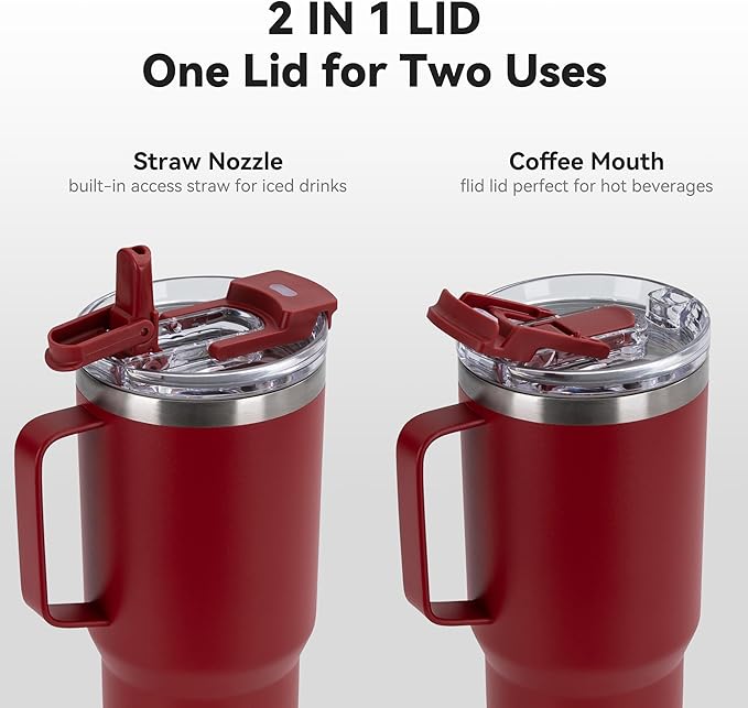 HASLE OUTFITTERS 30oz Tumbler Bulk with Handle, Insulated Travel Coffee Mug Set with Handle Leak-Proof Double Wall Stainless Steel Vacuum Tumblers Pack Metal Cup for Hot and Cold Drink