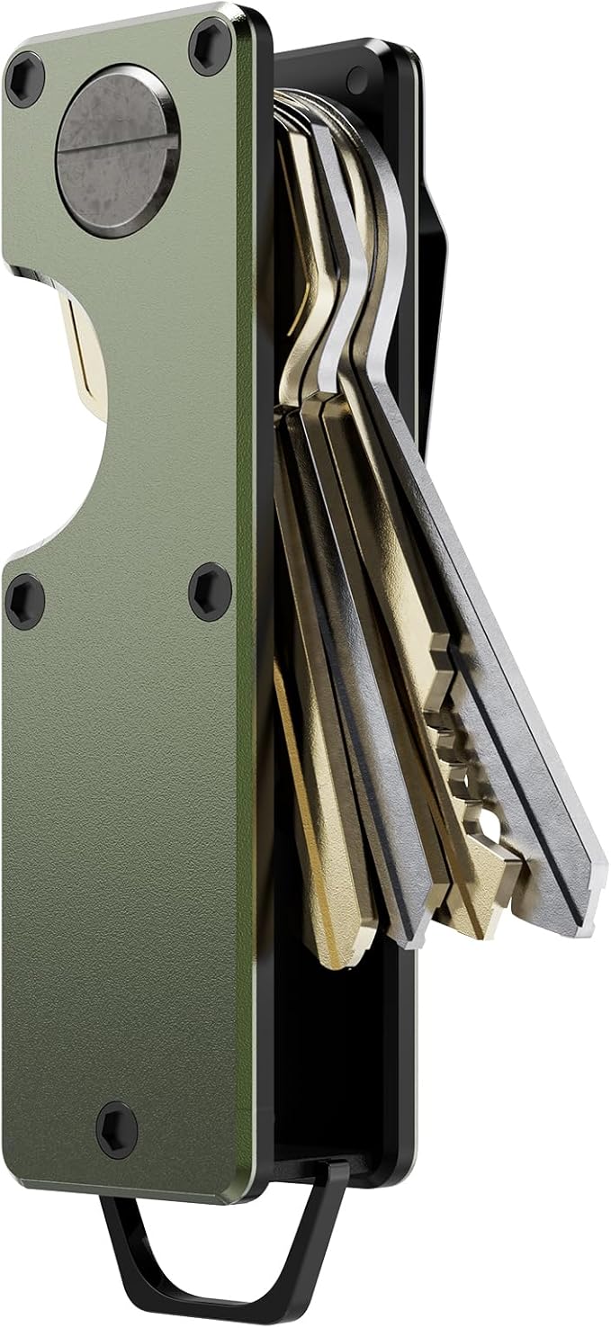 Key Organizer Compact Key Holder Metal Key Chain Minimalist key case key holder for keychain Secures 1-5 Keys