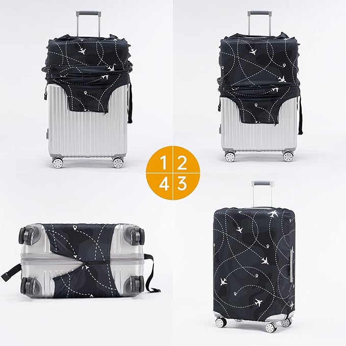 Travelkin Luggage Covers With Tag For Suitcases Tsa Approved,Suitcase Covers Protector Fit 18-32 Inch Luggage,XL
