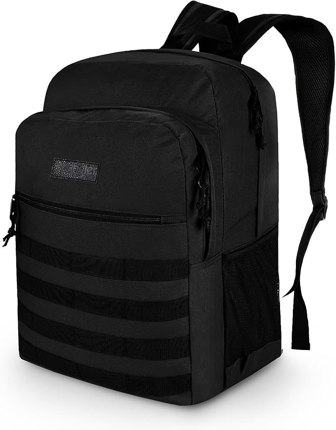 Wrangler Tradesman Backpack, Water Resistant Casual Daypack for Travel Work School, Unisex Laptop Backpack with Notebook Sleeve