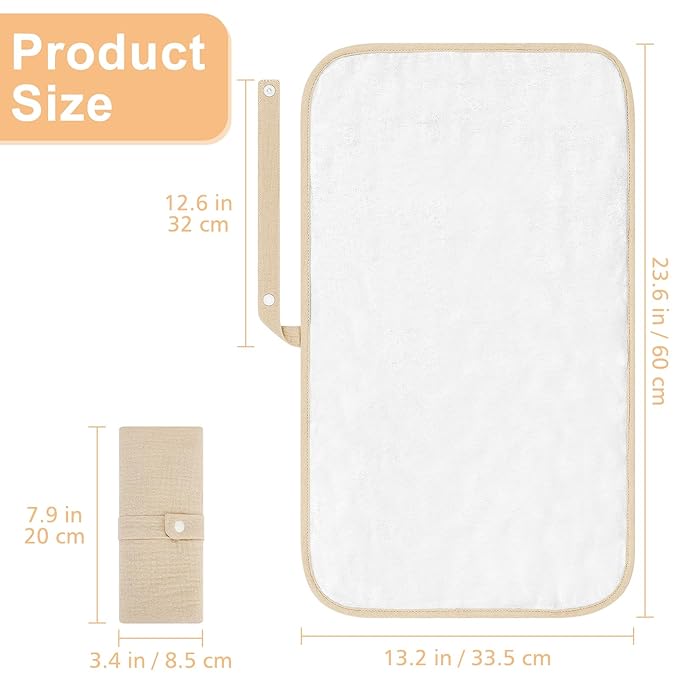 Accmor Portable Diaper Changing Pad, Waterproof Foldable Baby Changing Mat for Travel, Baby Essentials Shower Registry Gifts