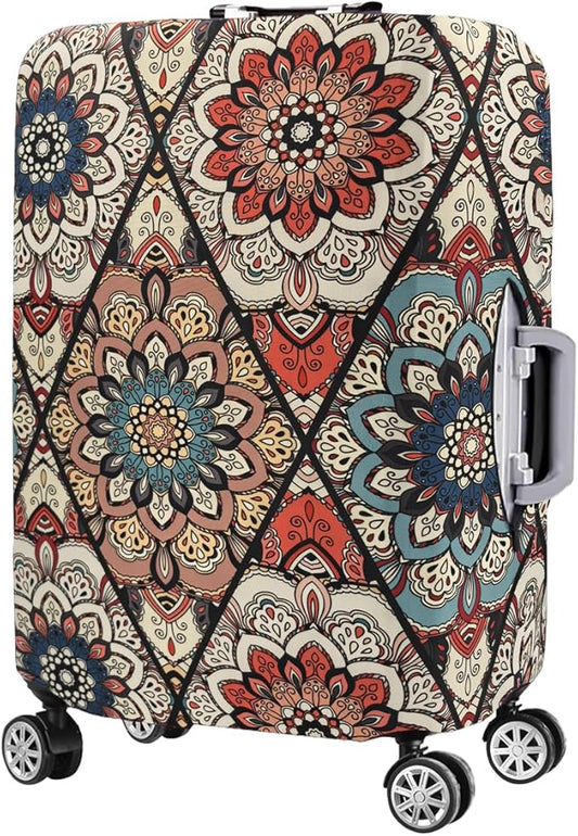 7-Mi Travel Trolley Case Cover Protector Suitcase Cover 19"-20" Trolley case Luggage Storage Covers for Men Women, Retro