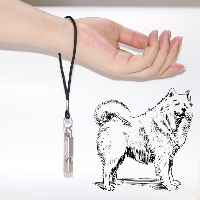 Dog Whistle to Make Dogs Come to You, Emergency Whistle Survival Loud for Women, Metal Whistle with Lanyard, Kayak Whistle Emergency Waterproof for Hikers