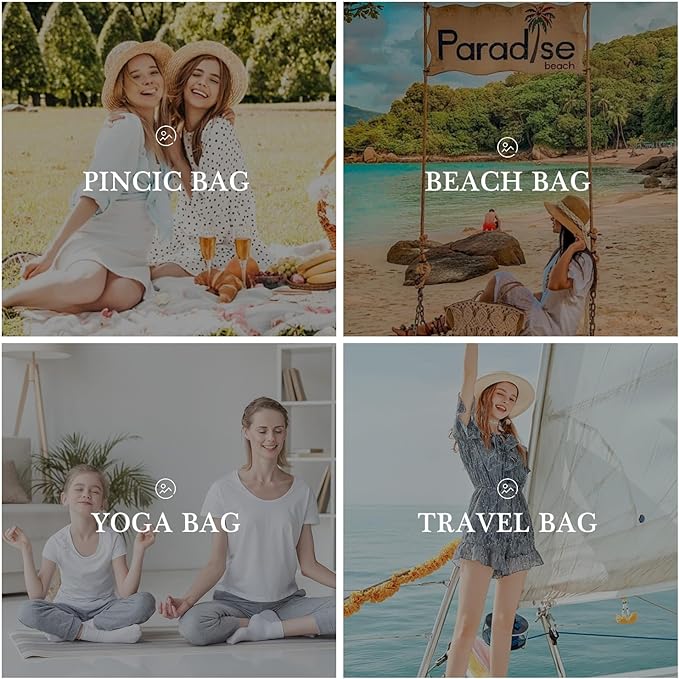 YOOLIFE Beach Bags for Women - Travel Canvas Beach Tote, Pool Waterproof Bag, Travel Essentials, Gifts for Women Birthday
