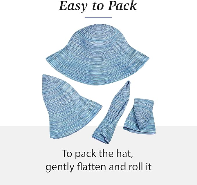 Wallaroo Hat Company Women’s Sydney Sun Hat - UPF 30+ Sun Protection, Packable, Adjustable, Medium - Beach, Travel, Wide Brim