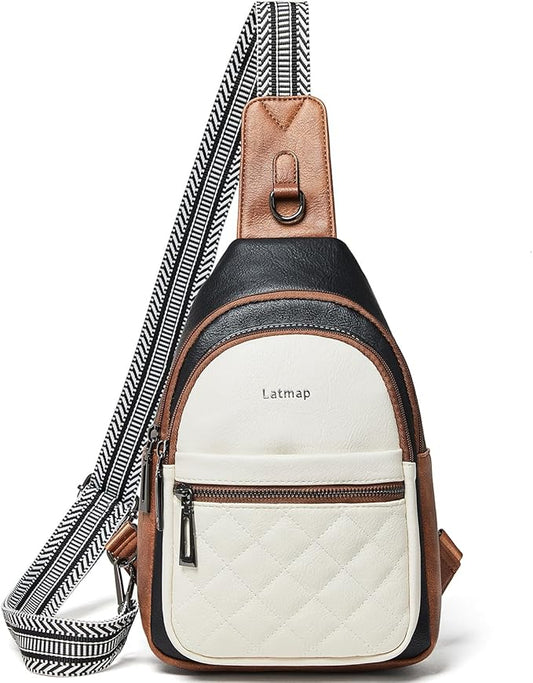 Sling Bag For Women Fanny Pack Crossbody Travel Shoulder Belt Bags Tote Backpack Purse Faux Leather