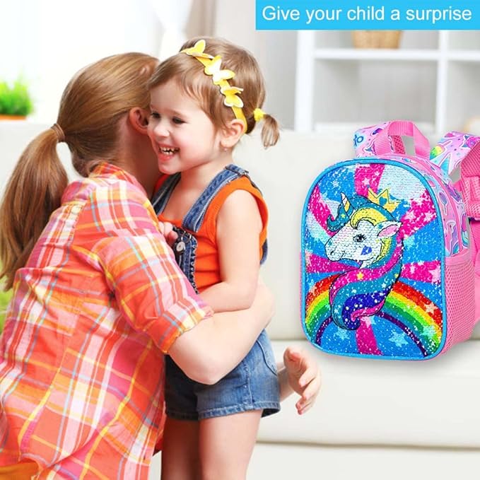 gxtvo Toddler Backpack Leash, 9.5" Kids Safety Leashes Bookbag for Children Boys Girls - Unicorn/Butterfly/Mermaid/Dinosaur