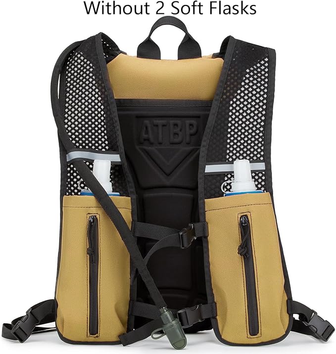 ATBP Running Hydration Vest Pack Tactical 3L Water Bladder Backpack Bag for Cycling Marathon Hiking Daypack Men & Women