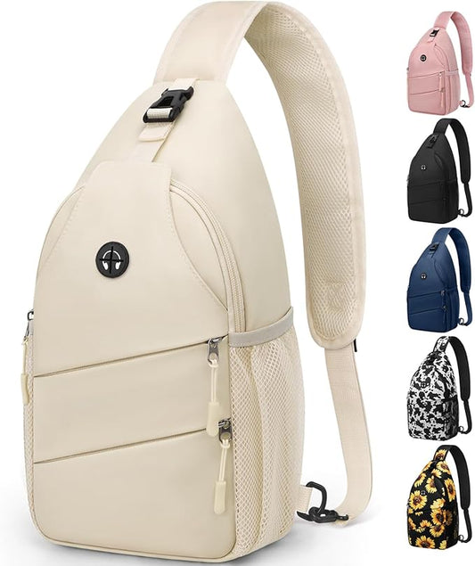 Crossbody Bags for Women Men Trendy Sling Bag Bakpack Casual Chest Bag with Convertible Shoulder Strap