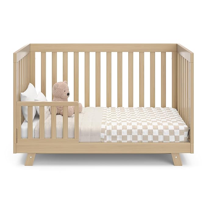 Storkcraft Beckett Grow-with-Me Convertible Crib (Driftwood) – GREENGUARD Gold Certified, Converts to Toddler Bed & Daybed, Fits Standard Crib Mattress, Easy-to-Assemble