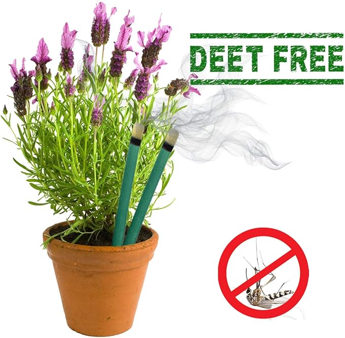 W4W Mosquito Repellent Sticks Extra-Thick - Outdoor Use Reaches Up to 10-12 feet - Each Stick Burns for hours - (3 Pack Contains 15 Repellents )
