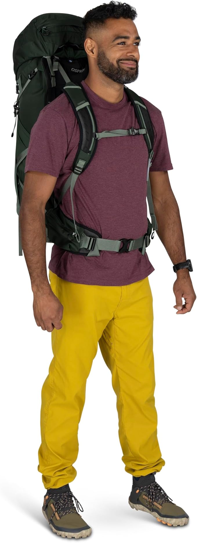 Osprey Talon 44L Men's Lightweight Hiking Backpack with Hipbelt, Green Canopy/Pine Leaf, L/XL
