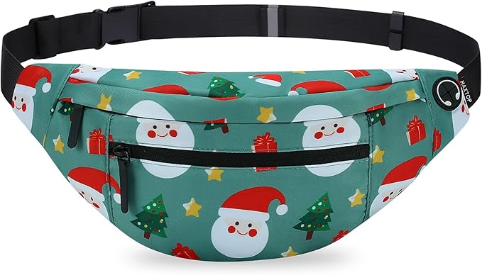 MAXTOP Large Crossbody Fanny Pack with 4-Zipper Pockets,Gifts for Enjoy Sports Festival Workout Traveling Running Casual Hands-Free Wallets Waist Pack Phone Bag Carrying All Phones