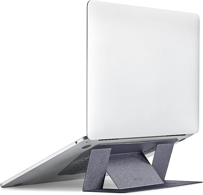MOFT Laptop Stand for Desk, Adhesive Laptop Stand with 2 Adjustable Viewing Angles, Foldable and Portable Computer Stand Compatible with MacBook Air, MacBook Pro 11"-16", Starry Grey