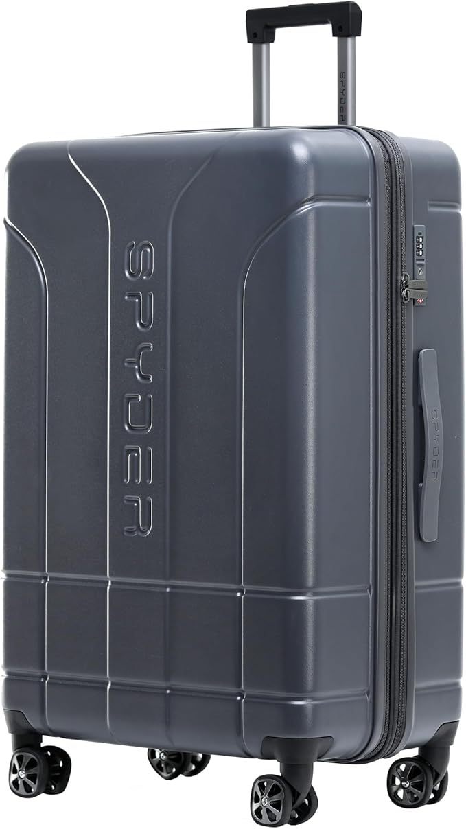 Spyder Carve 29 Inch Large Checked Baggage Expandable Hardside Upright Suitcase, Gray