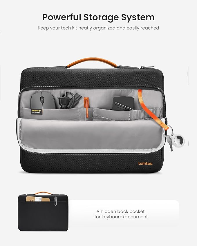 tomtoc 360 Protective Laptop Carrying Case for 15.6 Inch Acer Aspire 5 Slim Laptop, 15.6-16 Inch ASUS Strix G16/G15, Dell XPS 17, More Dell Lenovo ThinkPad 15 Inch Chromebook