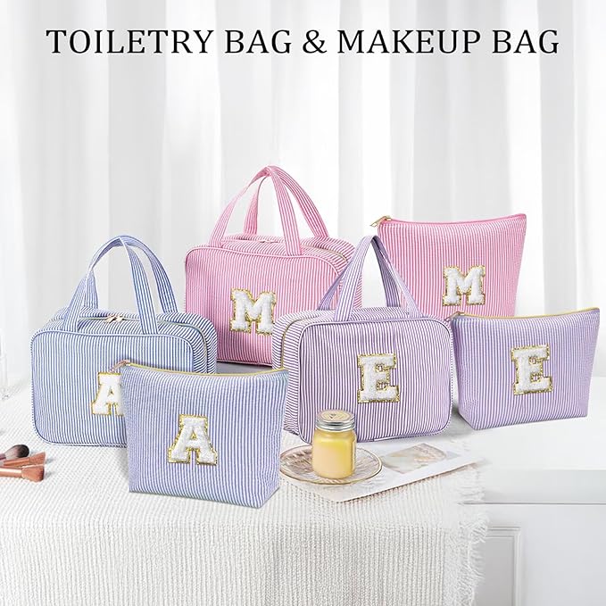 YOOLIFE Hanging Toiletry Bag for Women - Initial Travel Toiletry Bag, Large Capacity Personalized Toiletry Bag for Traveling Women, Travel Essentials Travel Toiletry Bag, Travel Gifts for Women