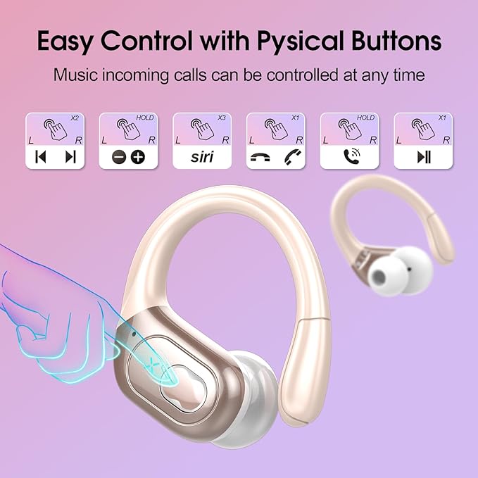 AI Translation Earbuds Real Time, 164 Language Translator Earbud 3-in-1 Bluetooth 5.4 Translator Earbuds with 6 Translation Modes, 75H Translators Headphones with APP for Travel Business, Rose Gold
