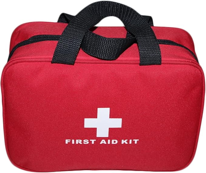 AOUTACC Nylon First Aid Empty Kit,Compact Waterproof and Lightweight First Aid Bag with Zippered for Emergency at Home, Office, Car, Outdoors, Boat, Camping, Hiking(Bag Only)