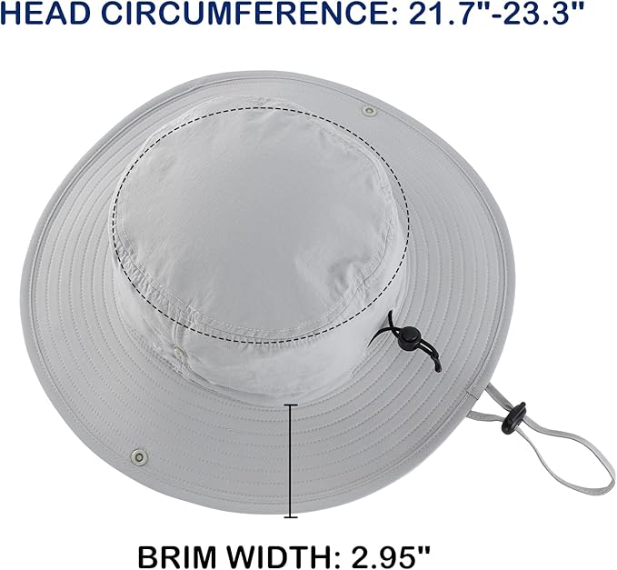 Connectyle Sun Hat for Men Women Outdoor UV Protection Safari Hat for Fishing Hiking Gardening Breathable Cowboy Hat UPF50