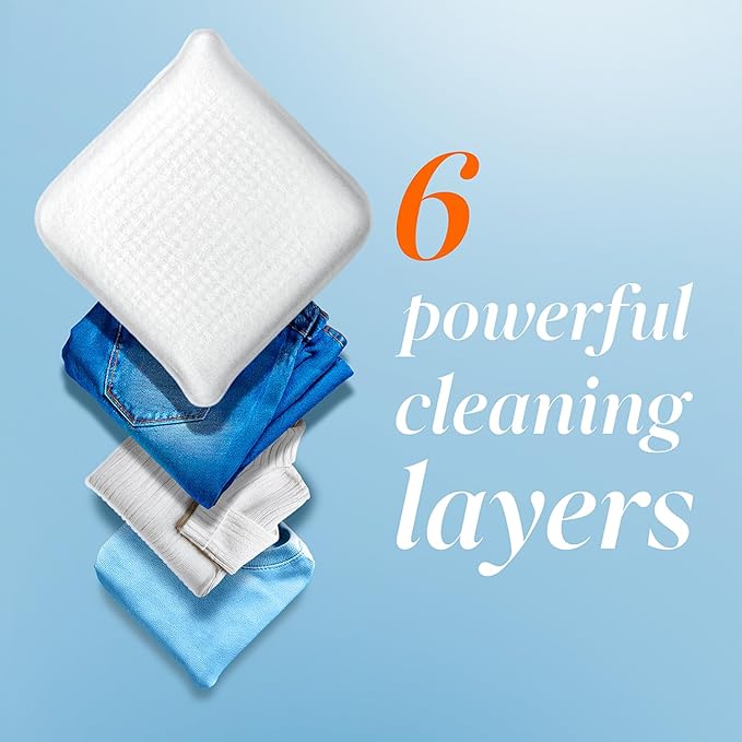 Tide Evo Free & Gentle Laundry Detergent Tiles, Fragrance-Free, 40 Medium Sized Loads, 40 ct, Easy to Use, Safe for All Machines and Water Conditions