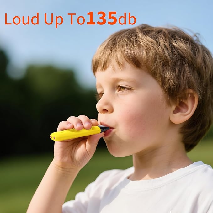 Multifunctional Survival Emergency Whistle for Kids with Compass Hiking Survival, Thermometer & Neck Lanyard | Emergency Safety Gear for Hiking, Camping, Kayaking, Boating, Climbing