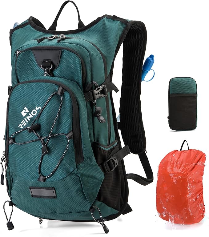 Hydration Backpack Pack with 2L Water Bladder 18L Hiking Backpack Women Men Lightweight Hydropack Insulated Daypack for Biking, Running, Festival