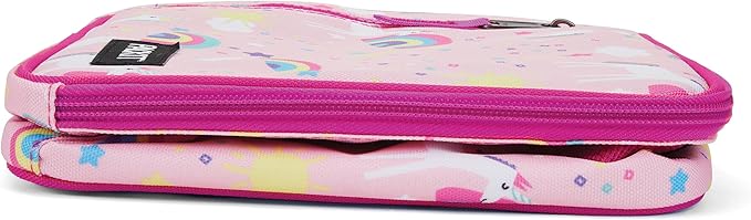 PackIt Freezable Classic Lunch Box, Unicorn Sky Pink, Built with EcoFreeze Technology, Collapsible, Reusable, Zip Closure With Zip Front Pocket and Buckle Handle, Perfect for School Lunches