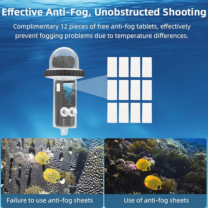 40M (131ft) Osmo Pocket 3 Underwater Dive Case Housing Protective Housing Shell for DJI Osmo Pocket 3 Waterproof Accessories-Transparent