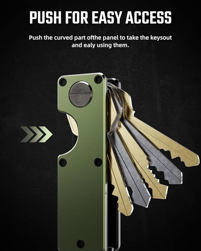Key Organizer Compact Key Holder Metal Key Chain Minimalist key case key holder for keychain Secures 1-5 Keys