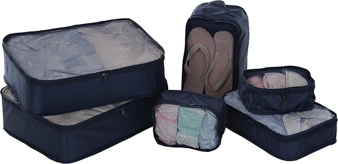 JJ POWER Travel Packing Cubes, Luggage Organizers with Shoe Bag