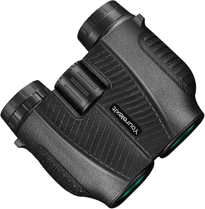 12x25 Compact Binoculars for Adults & Kids, High Powered Lightweight Waterproof Binoculars with Large Eyepiece, Low Light Vision for Bird Watching, Hunting, Travel, and Sightseeing
