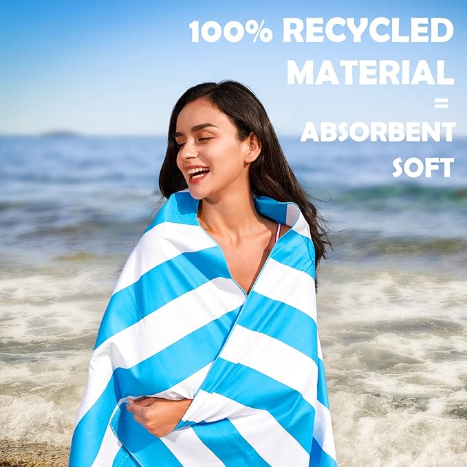 Your Choice Microfiber Quick Dry Sand-Free Beach Towel for Adults & Kids (67x35 Inch, 60x30 Inch) - Oversized, Compact, Lightweight, Absorben