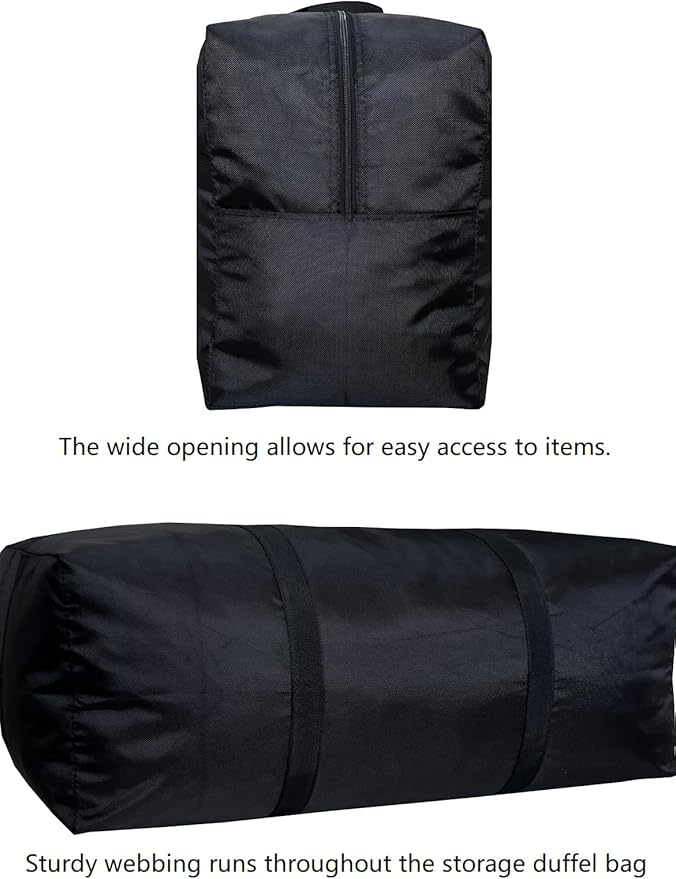 Extra Large Storage Duffle Bag with Zippers and Handles, Big Foldable Duffle Bag for Travel