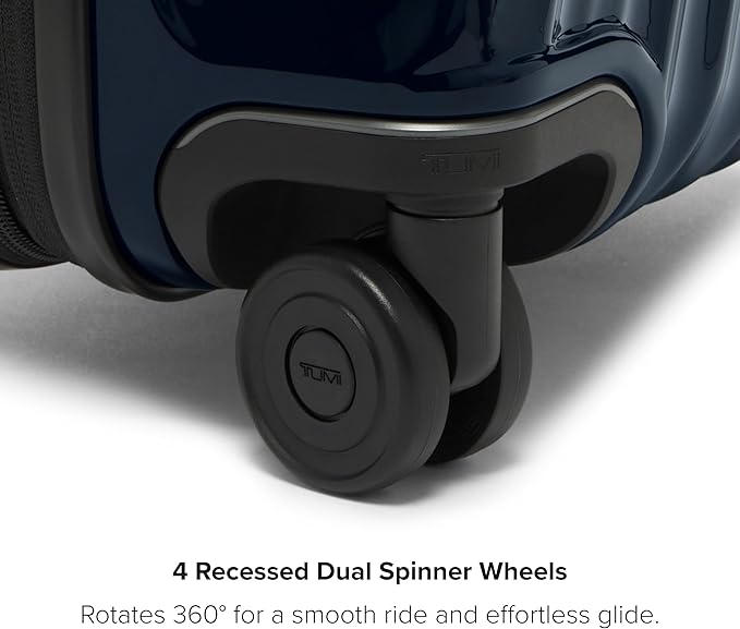 TUMI - 19 Degree International Expandable 4 Wheeled Carry-On - Hard Shell Suitcase - 21.8" X 14.0" X 9.0" - Navy