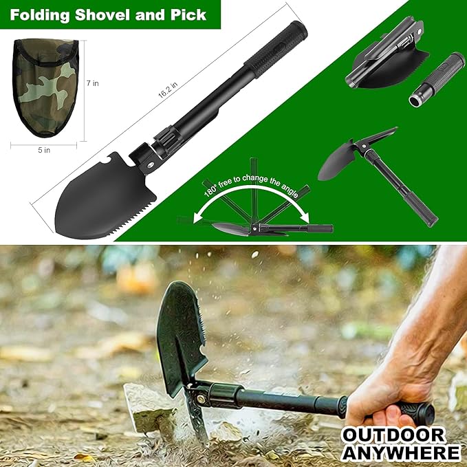 Gift for Father's Day Men Dad Husband,142 Pcs Survival Kit and First Aid Kit, Professional Emergency Kits Survival Gear and Equipment with Molle Pouch, for Men Women Camping Outdoor Adventures