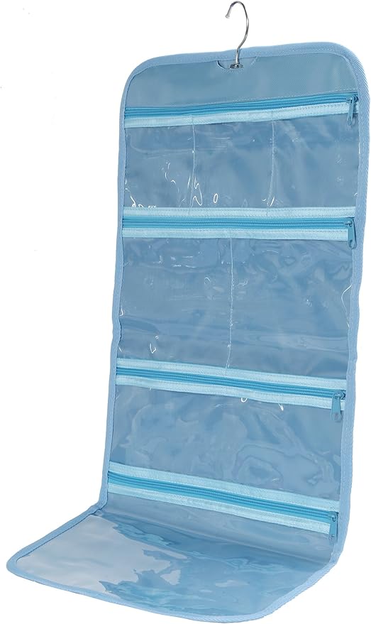 Foldable Clear Hanging Travel Toiletry Bag Cosmetic Organiser Storage