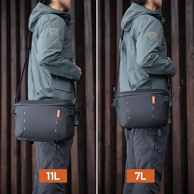 PGYTECH OneMo Sling Camera Bag 7L-9L, waterproof Crossbody Camera Shoulder Bag for Photographers Travel, DSLR Camera Bag for Sony/Canon/Nikon/DJI Mavic/Mirrorless/Tripod/Laptop
