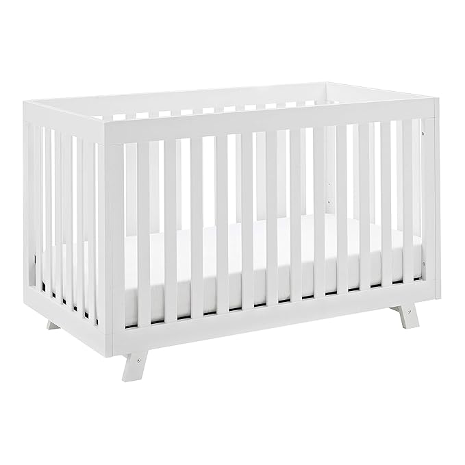 Storkcraft Beckett Convertible Crib (White) – Converts from Baby Crib to Toddler Bed and Daybed, Fits Standard Full-Size Crib Mattress, Adjustable Mattress Support Base