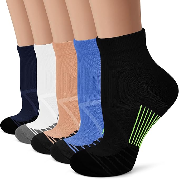 Iseasoo Copper Compression Socks for Men & Women – Plantar Fasciitis Relief, Ankle Support & Circulation – Running & Recovery