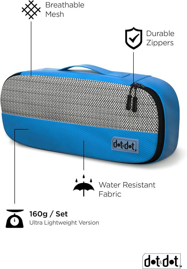 Slim Packing Cubes for Suitcases - 5 Pcs set of Packing Cubes for Travel Carry on Suitcase Organizer Bags - Travel Cubes Organizer Bags for Luggage