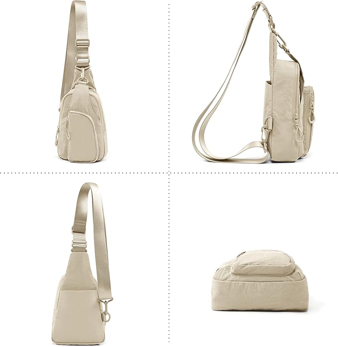 ODODOS Daily Sling Bag with Adjustable Straps Crossbody Chest Bag Lightweight Small Backpack for Casual Traveling Hiking