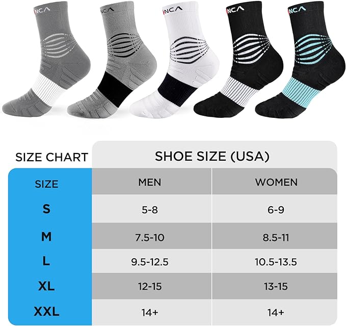 NEENCA Medical Compression Socks, Ankle Compression Stockings for Injury Recovery & Pain Relief, Sports Protection. 20-30mmHg