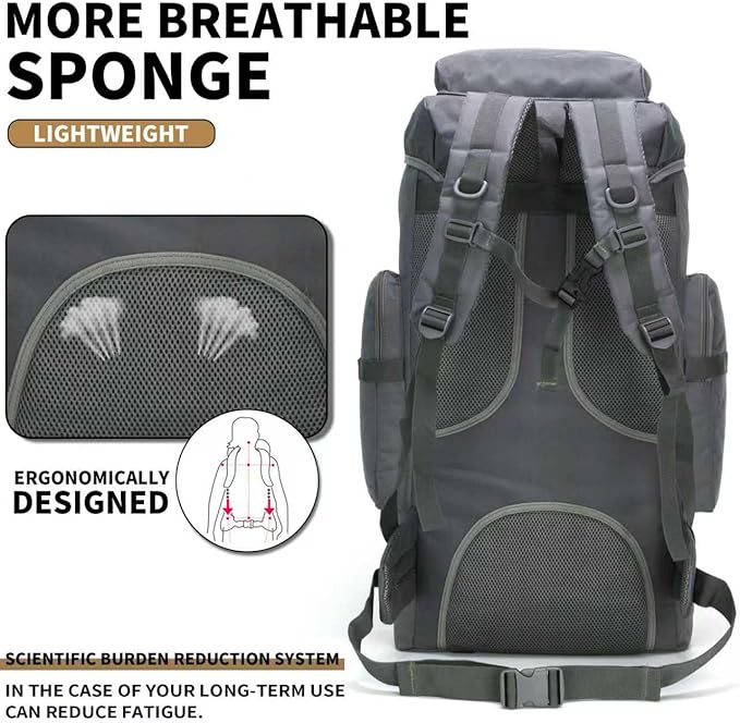 Hiking Backpack for Men 70L/100L Camping Backpack Military Rucksack Molle 3 Days Assault Pack for Climbing