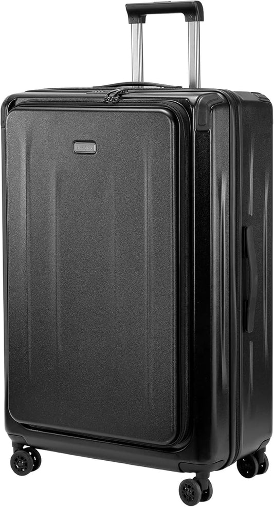 Premium Carry On Luggage, 29 Inch Top Opening Aluminum Frame Airline Approved ABS+PC Hard Shell Suitcases with Silent Wheels, TSA Lock, Front Pocket & Wet-dry Separated Six-piece set