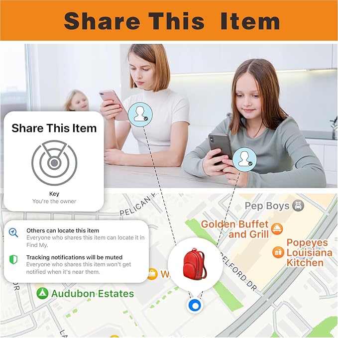 Air Tracker 2 Pack, Smart Bluetooth Tracker Works with Apple Find My (iOS Only), Item Finder Trakcer Tag Locator for Luggage, Backpack, IP67 Waterproof